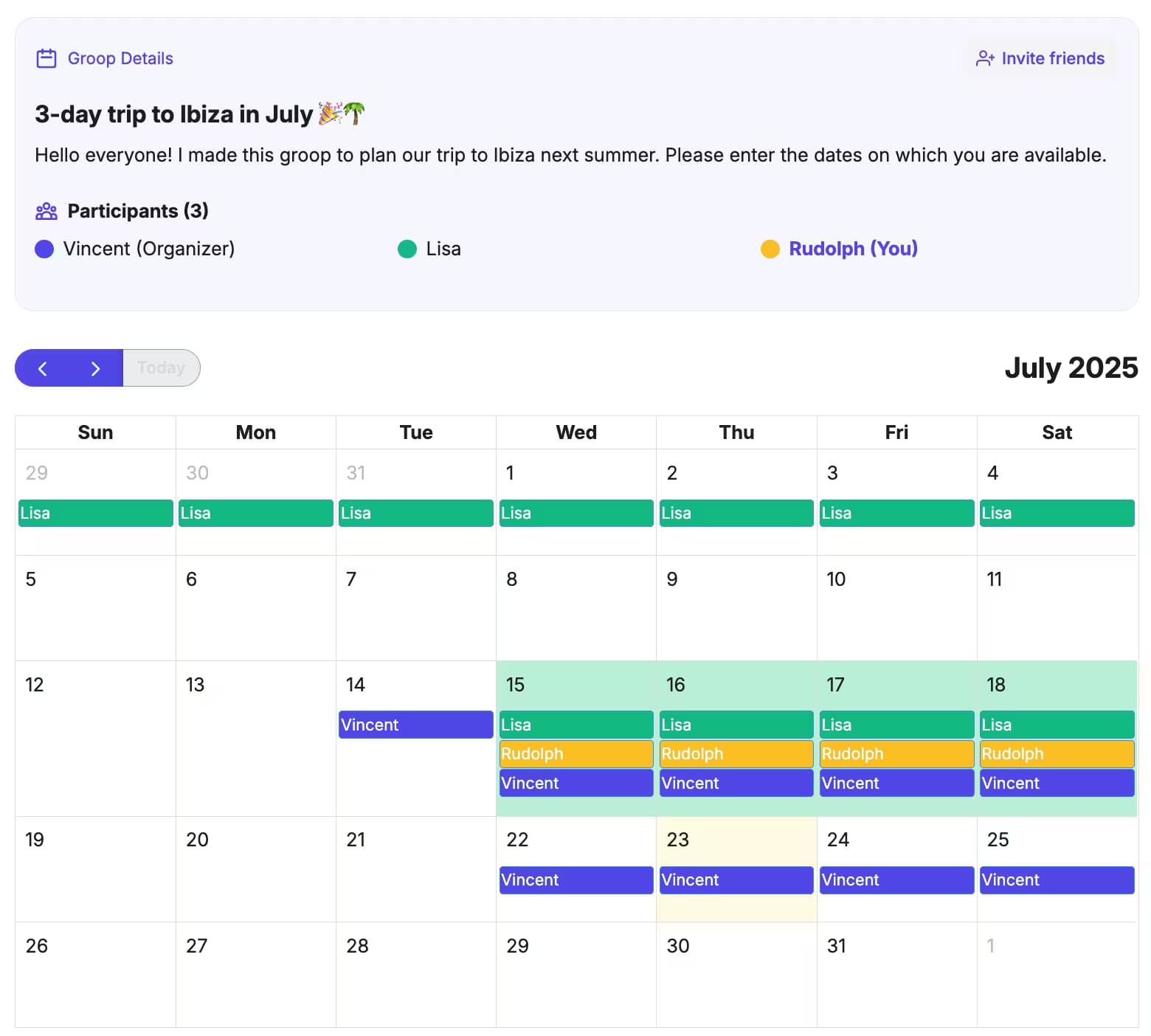 Screenshot of Groop
